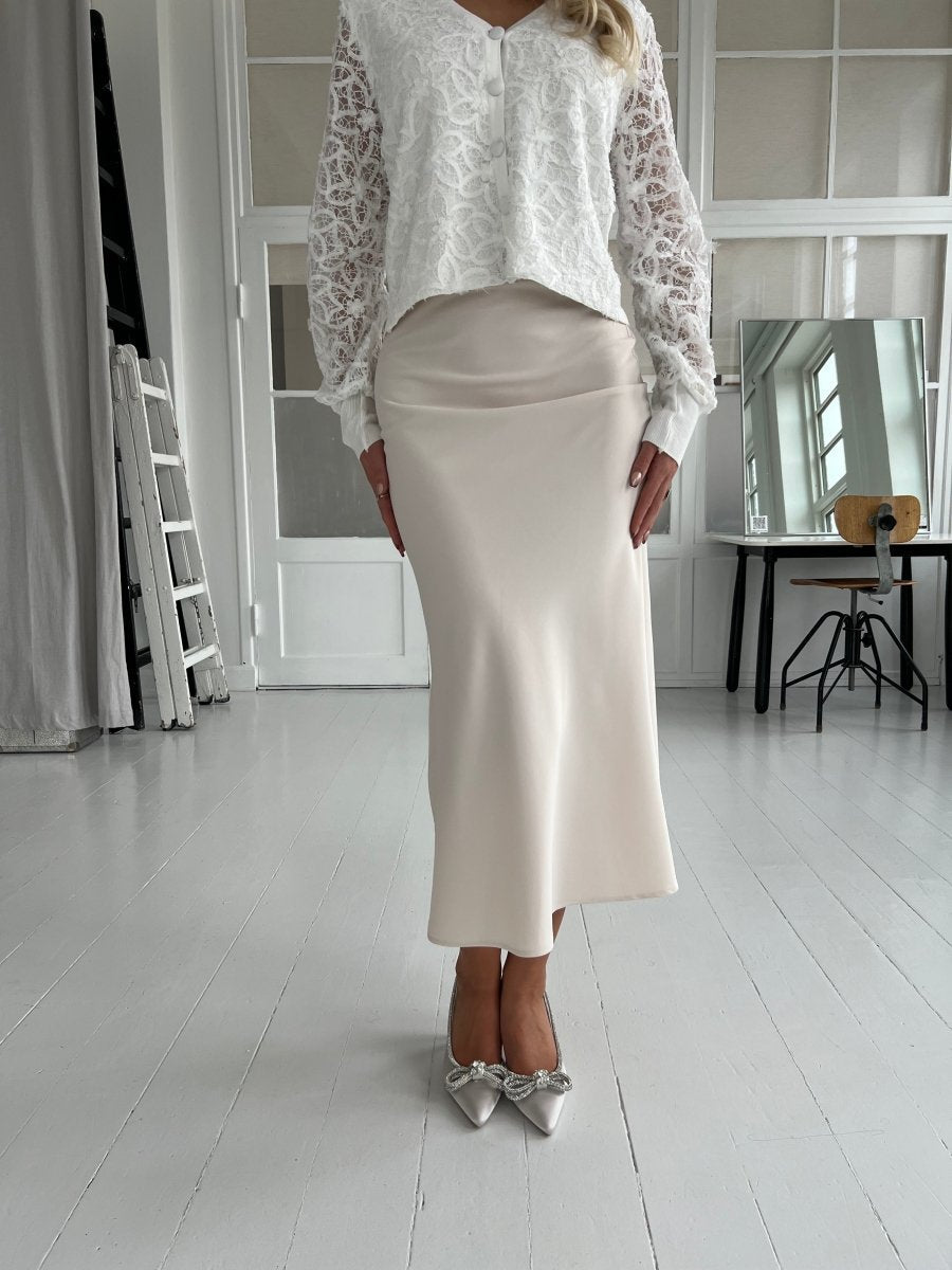 Elli White beige skirt - Aaberg DK