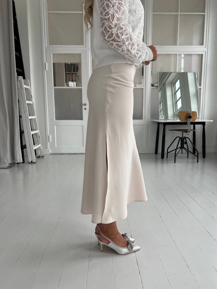 Elli White beige skirt - Aaberg DK