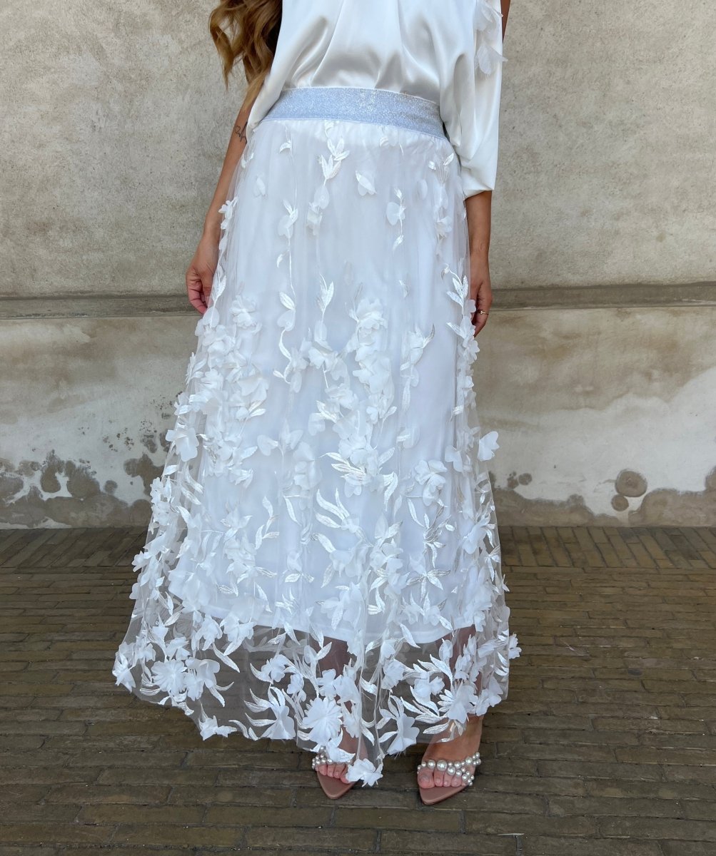 Elli white blossom skirt - Aaberg DK