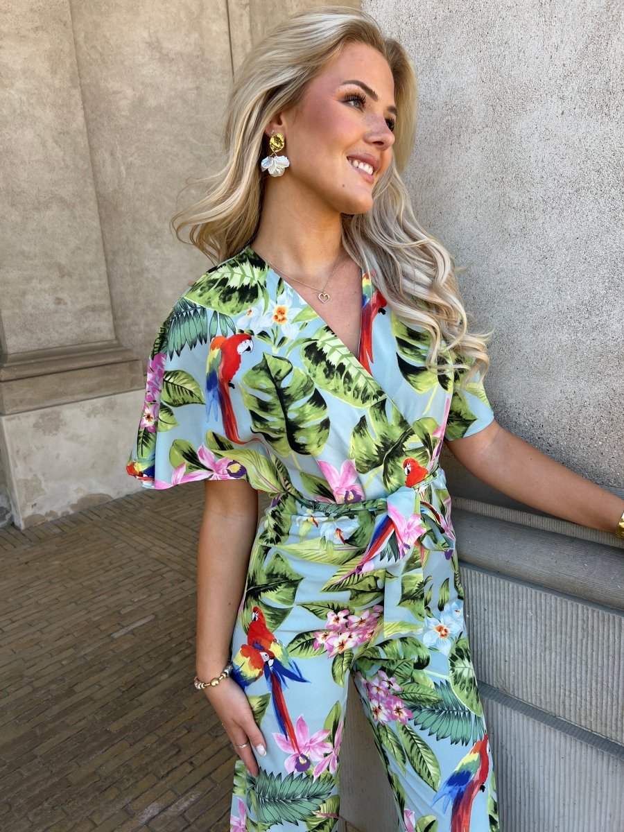 Elli white tropisk jumpsuite - Aaberg DK