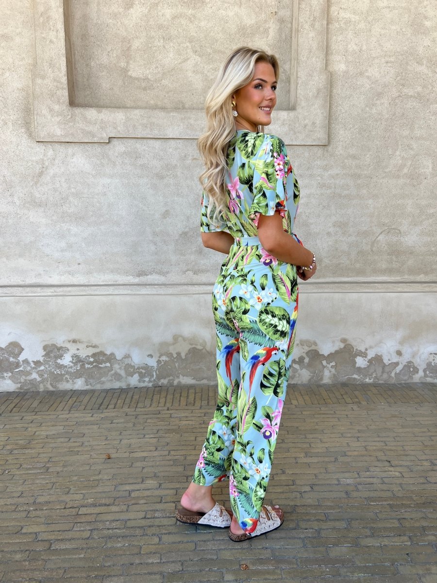 Elli white tropisk jumpsuite - Aaberg DK