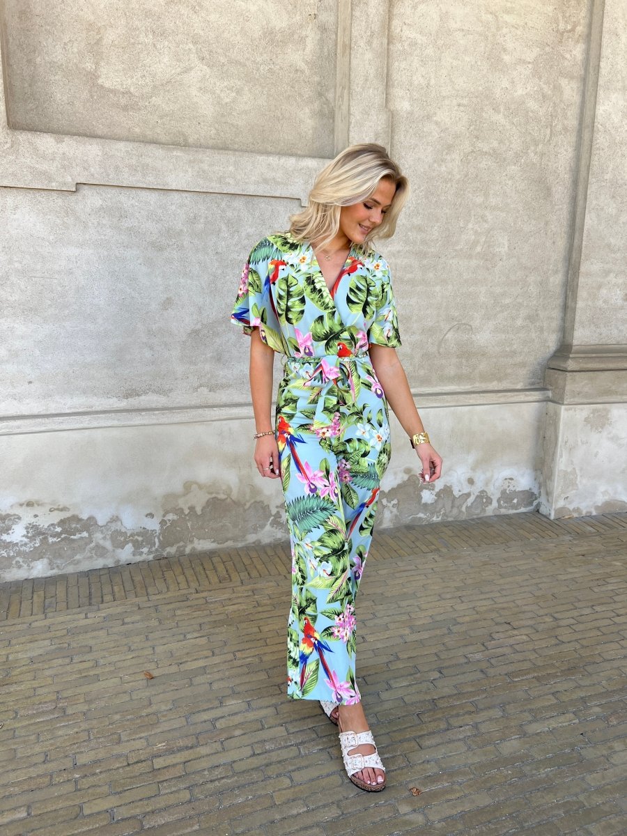 Elli white tropisk jumpsuite - Aaberg DK