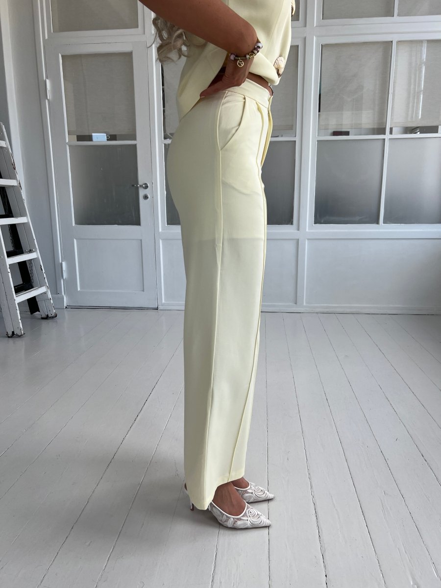 Elli yellow straight pants - Aaberg DK