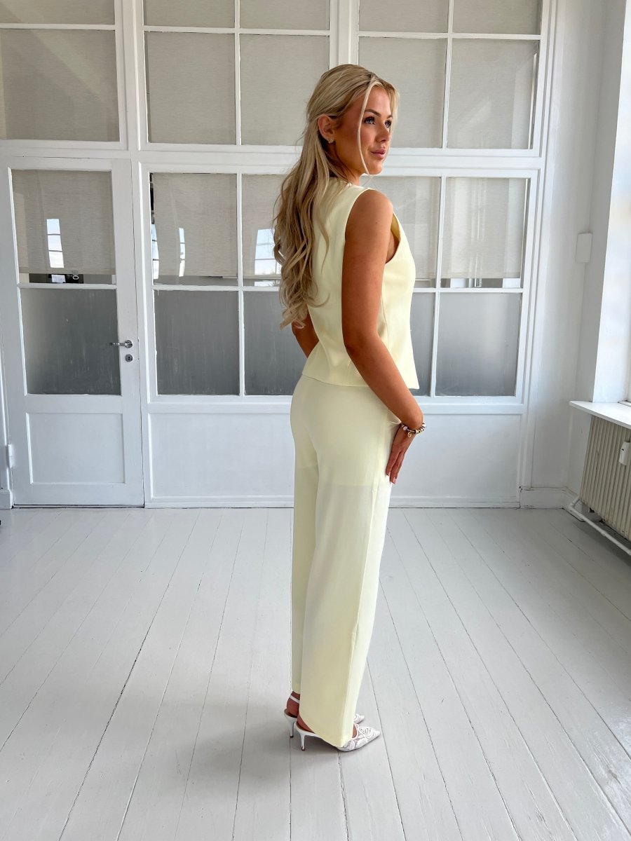 Elli yellow straight pants - Aaberg DK
