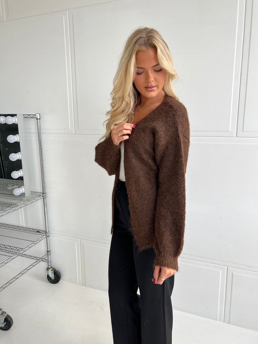 Emmash brown oversized cardigan - Aaberg DK