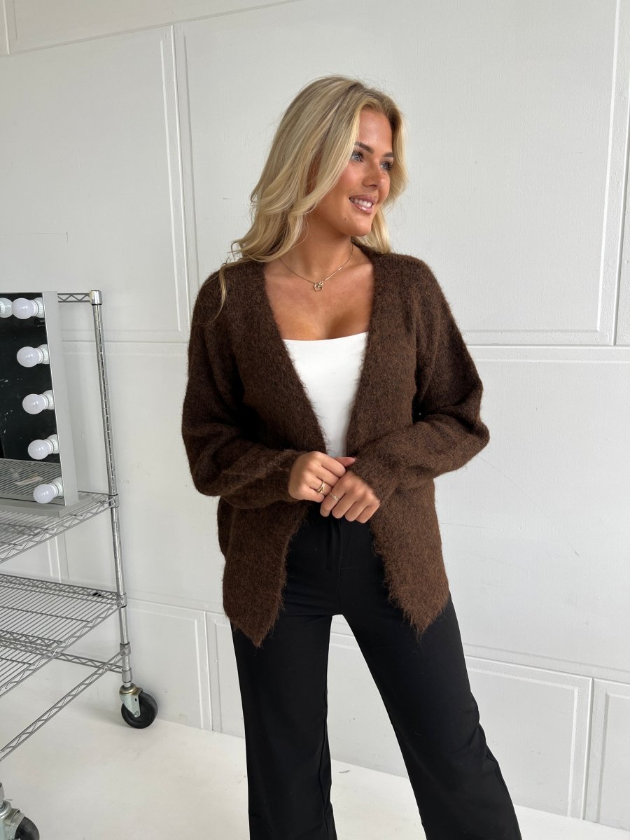 Emmash brown oversized cardigan - Aaberg DK