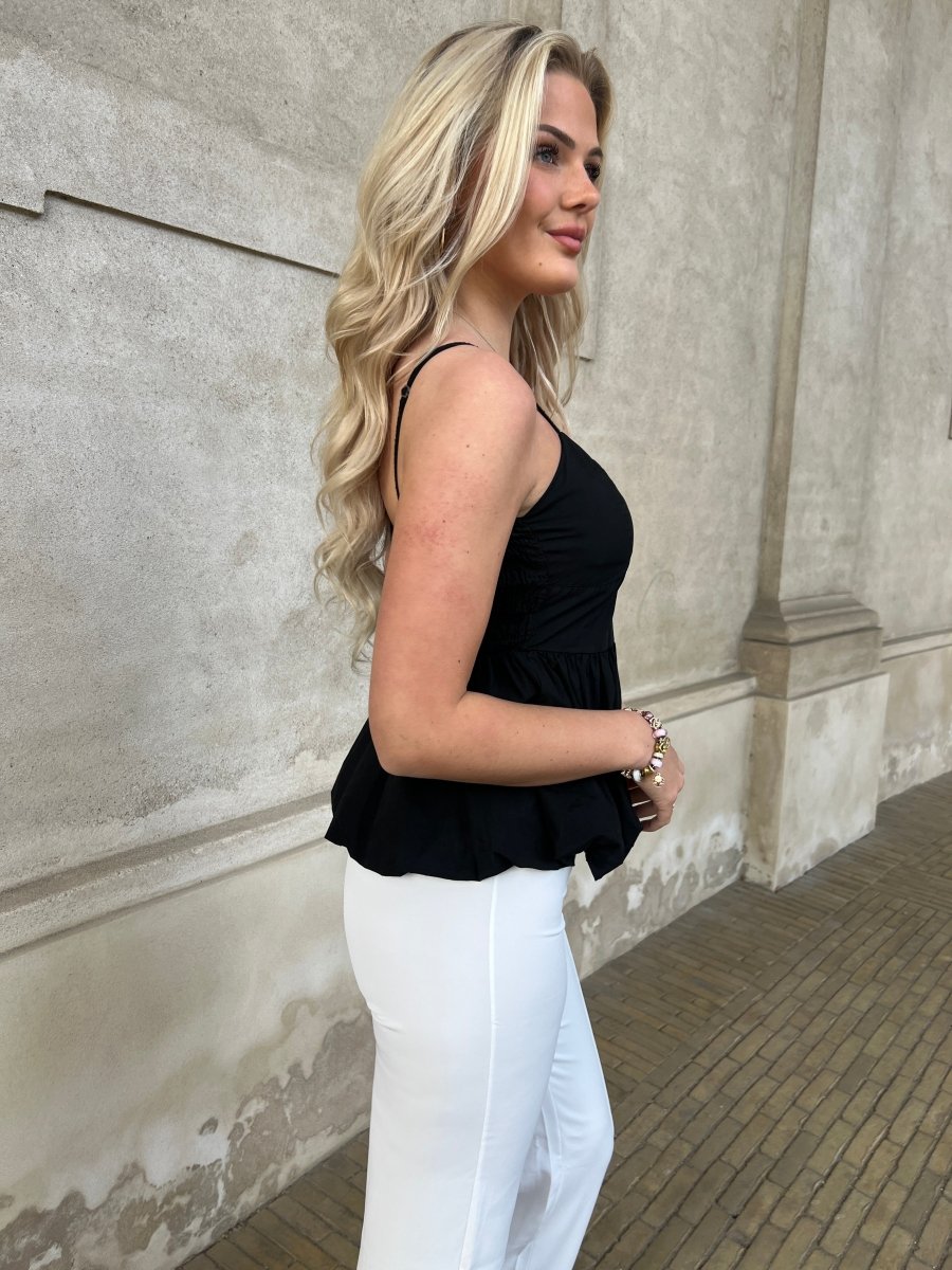 Estee black ballon top - Aaberg DK
