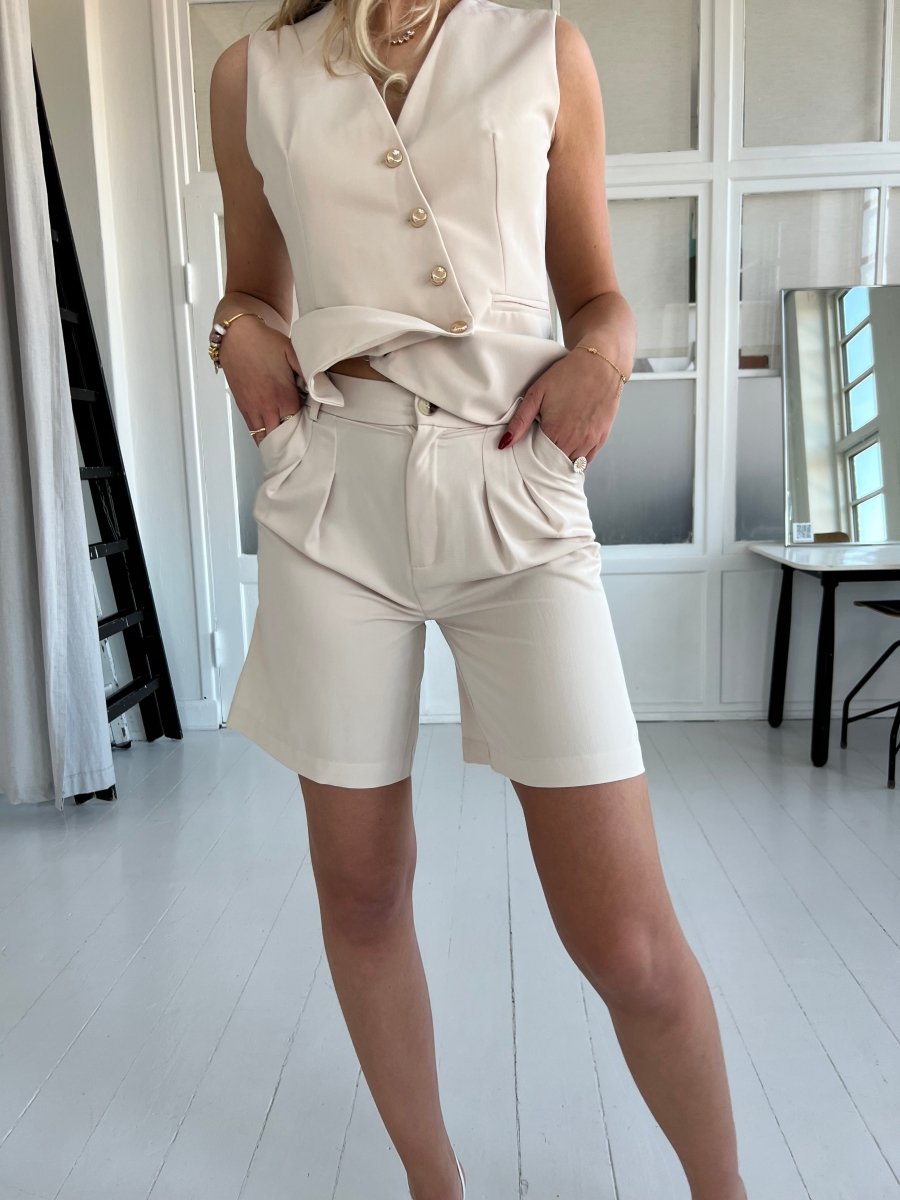 Exquiss beige shorts - Aaberg DK