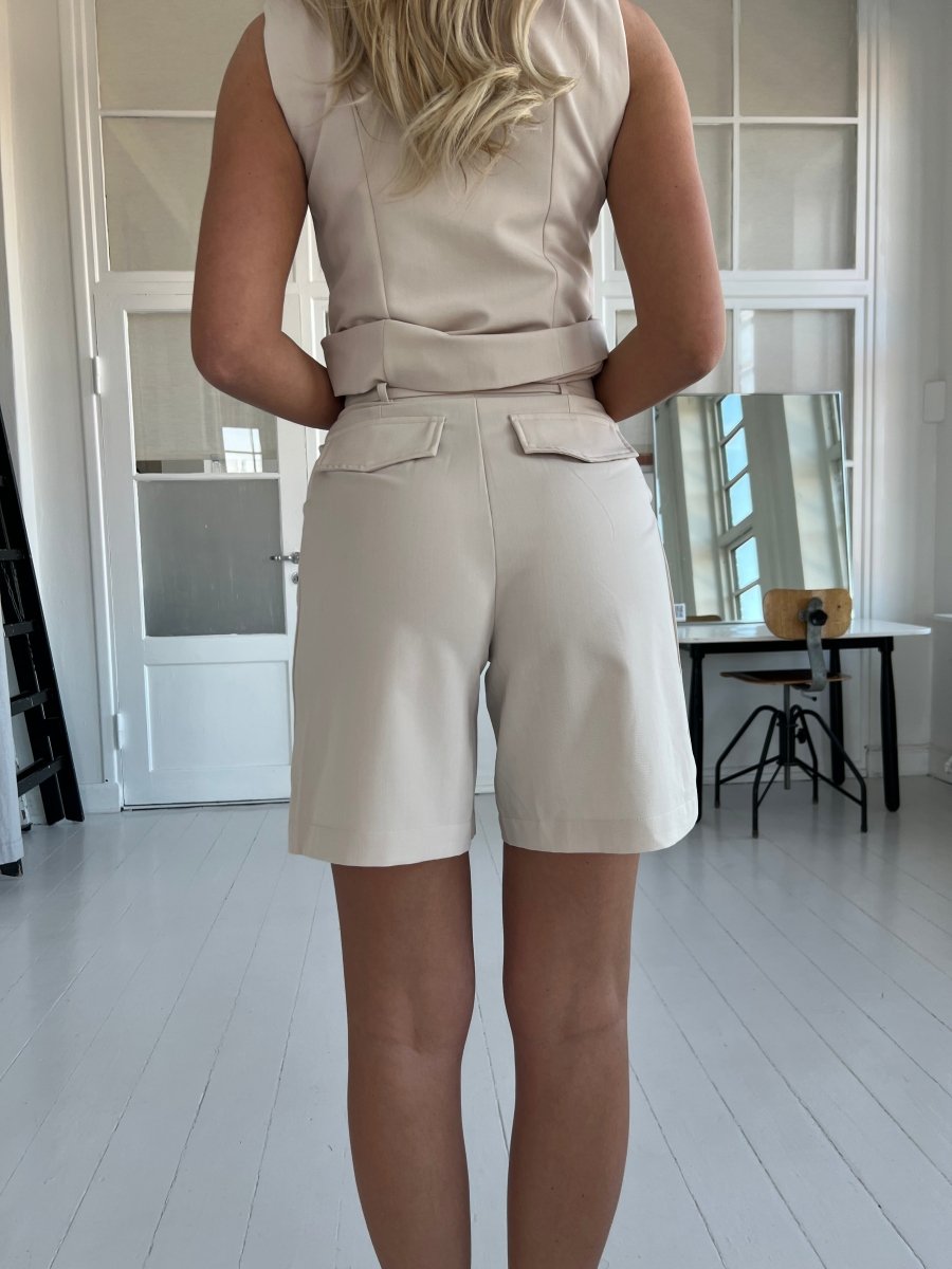 Exquiss beige shorts - Aaberg DK