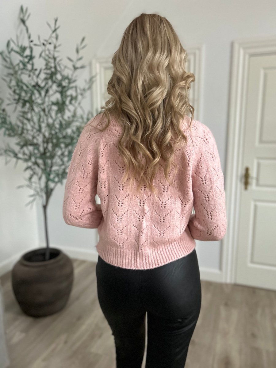 Fine pink knit cardigan - Aaberg DK