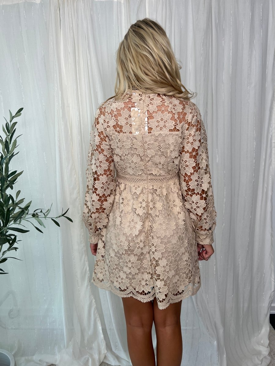 Flam beige lace boho dress - Aaberg DK
