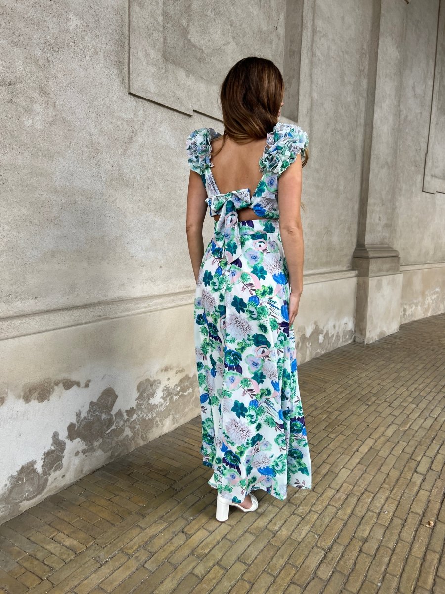 Flam Green Flower dress - Aaberg DK