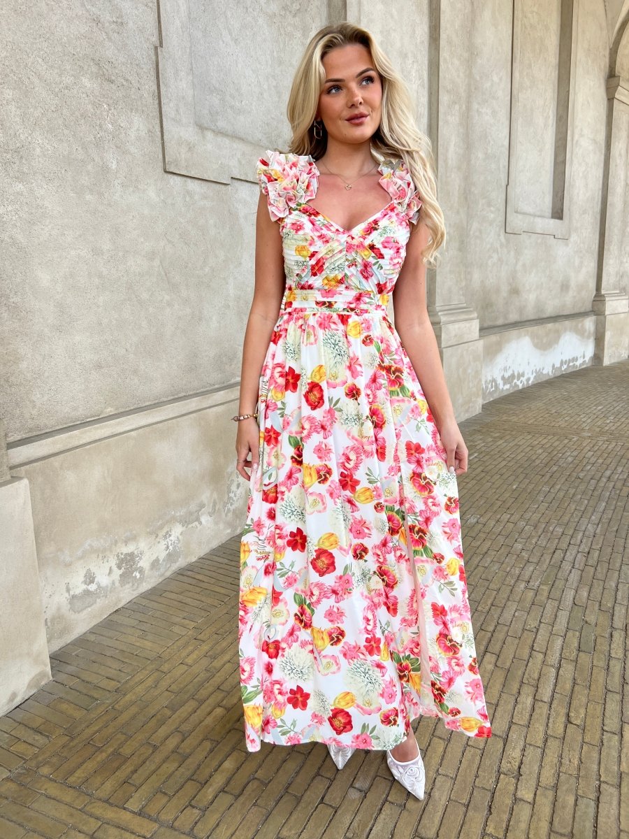 Flam Orange Flower dress - Aaberg DK