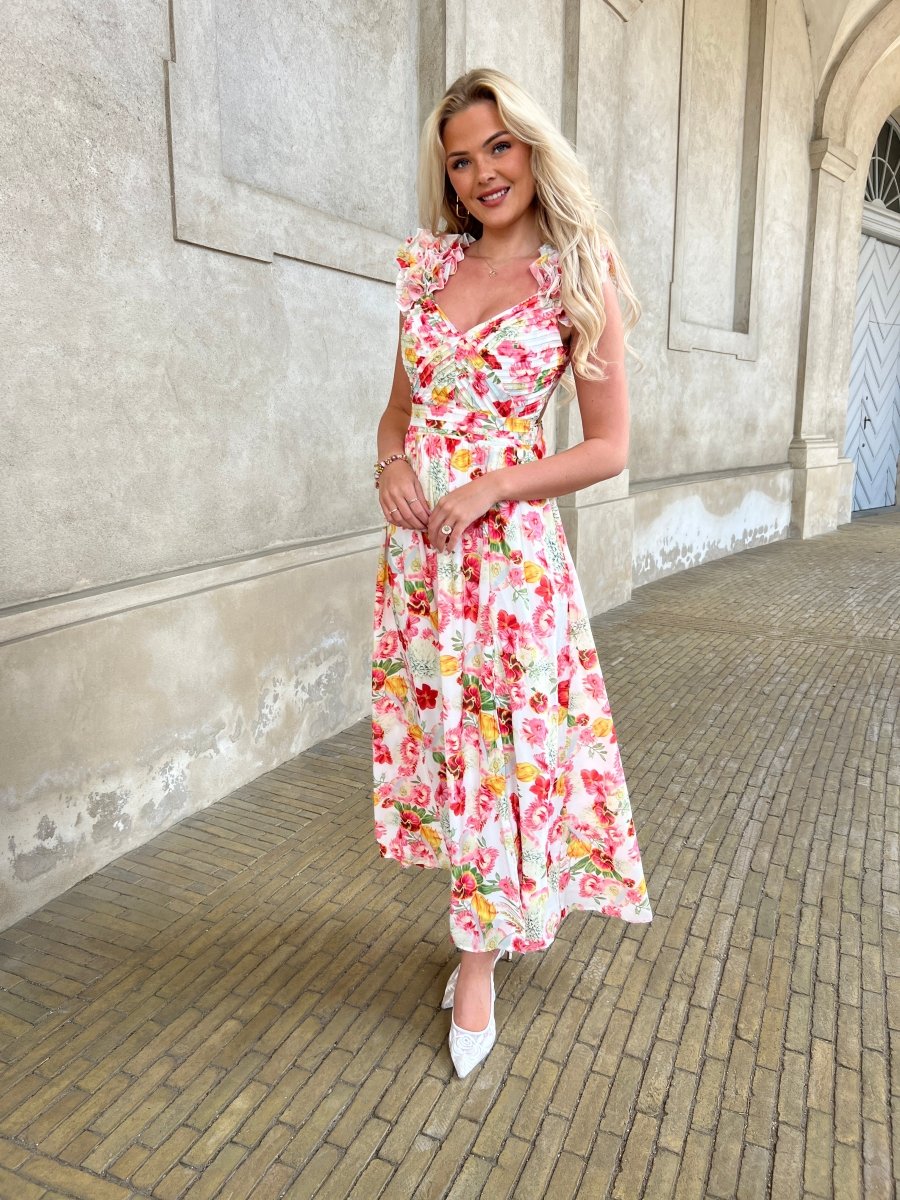 Flam Orange Flower dress - Aaberg DK