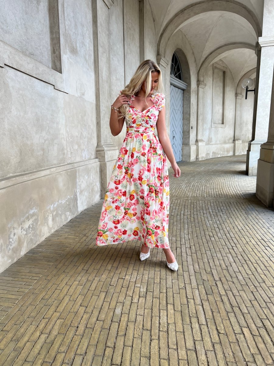 Flam Orange Flower dress - Aaberg DK