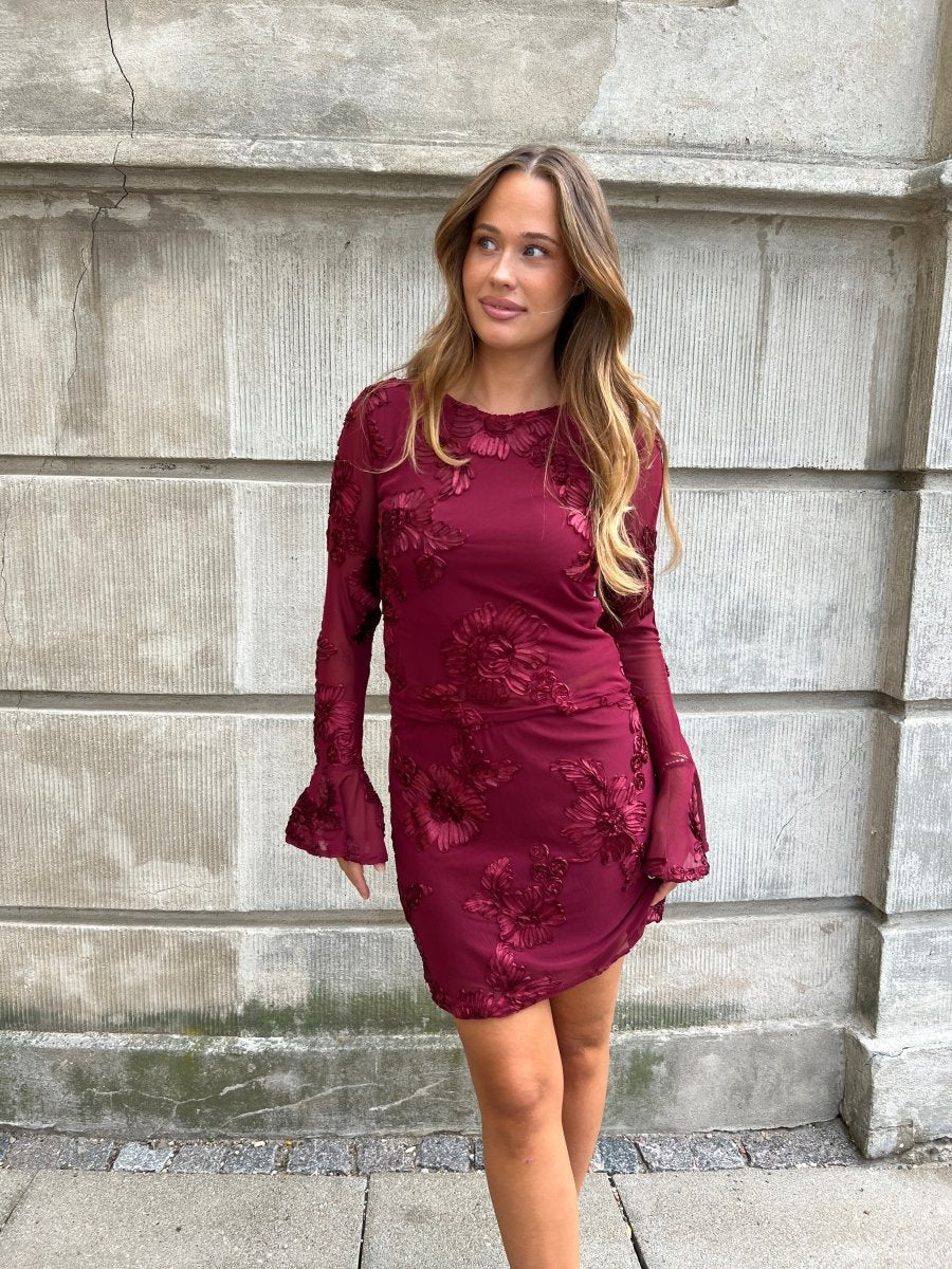 Flam wine red blouse - Aaberg DK