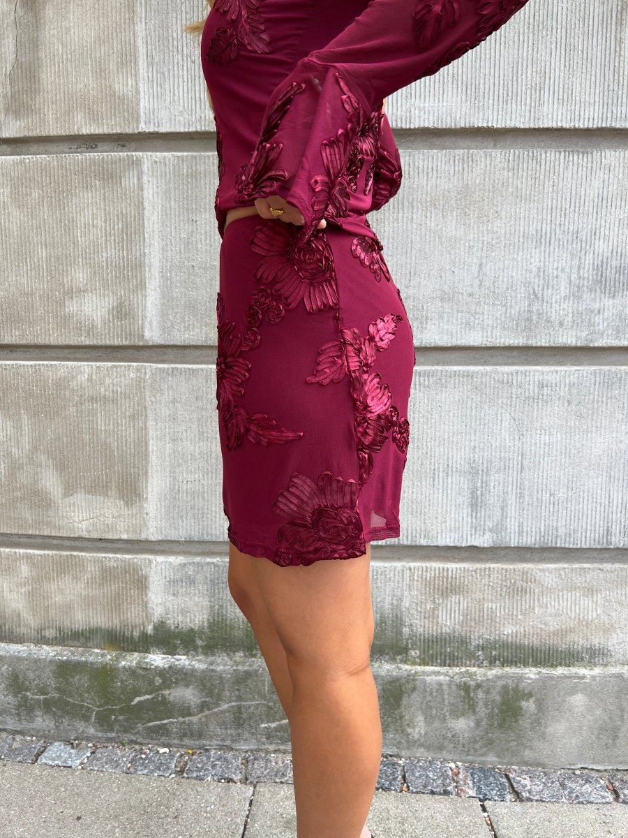 Flam wine red skirt - Aaberg DK