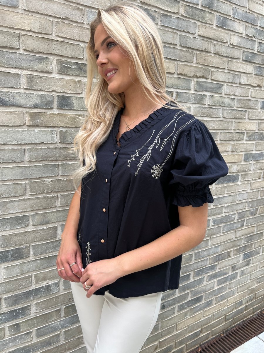 Gaspar black Garda Blouse - Aaberg DK