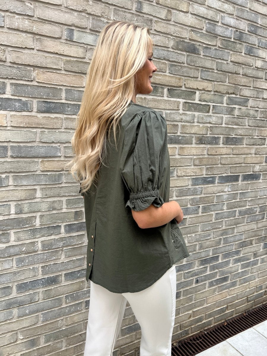 Gaspar forrest green Garda Blouse - Aaberg DK