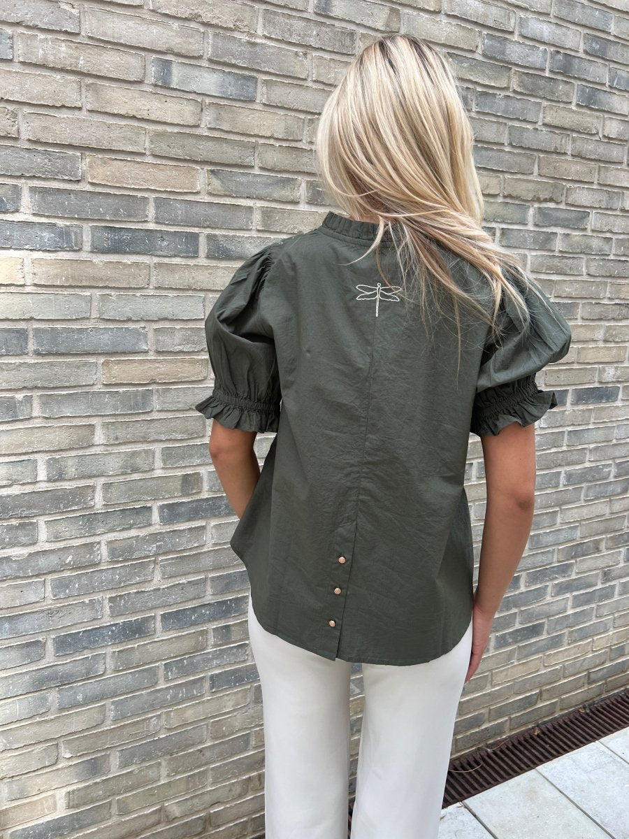 Gaspar forrest green Garda Blouse - Aaberg DK