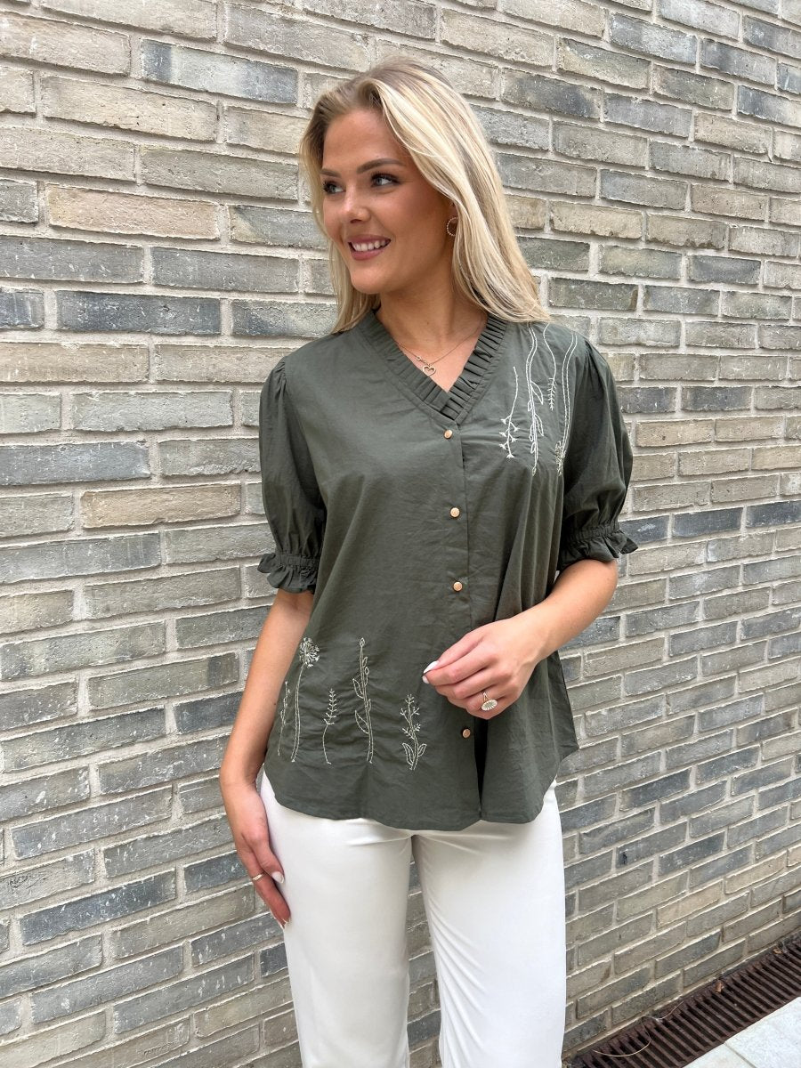 Gaspar forrest green Garda Blouse - Aaberg DK