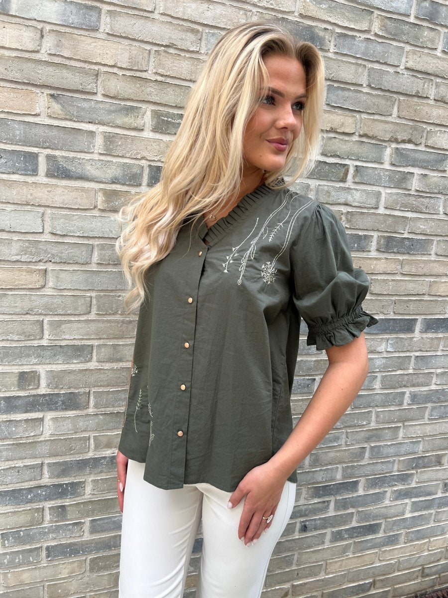 Gaspar forrest green Garda Blouse - Aaberg DK