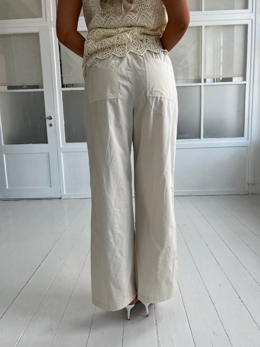 Gaspar Honolulu beige poplin pants - Aaberg DK