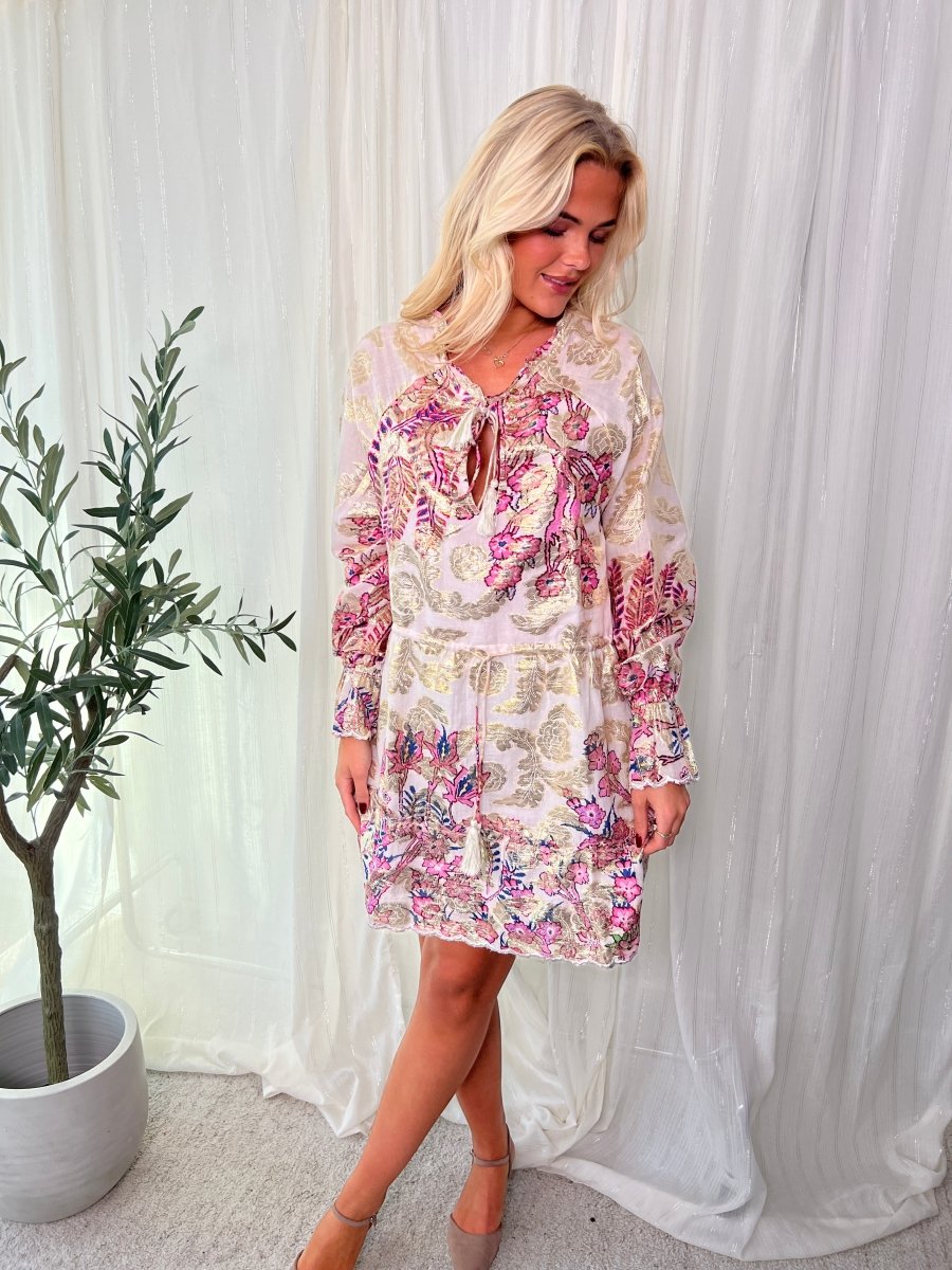 Ibbi beige boho dress - Aaberg DK