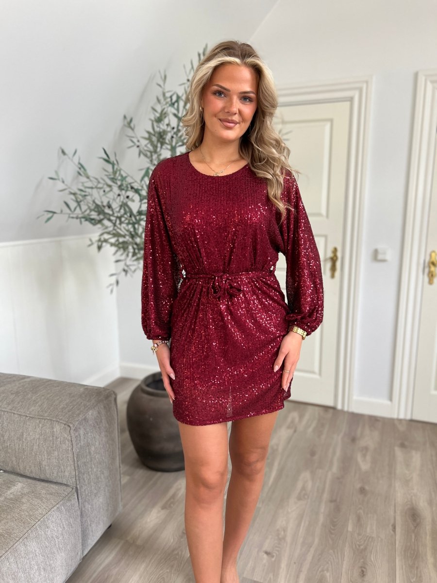 Issy bordeaux glimmer kjole - Aaberg DK