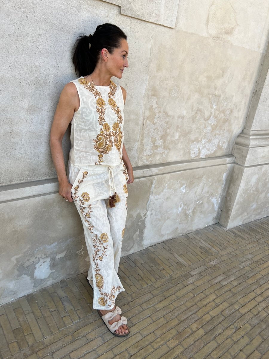 Ivory bohemian pants - Aaberg DK