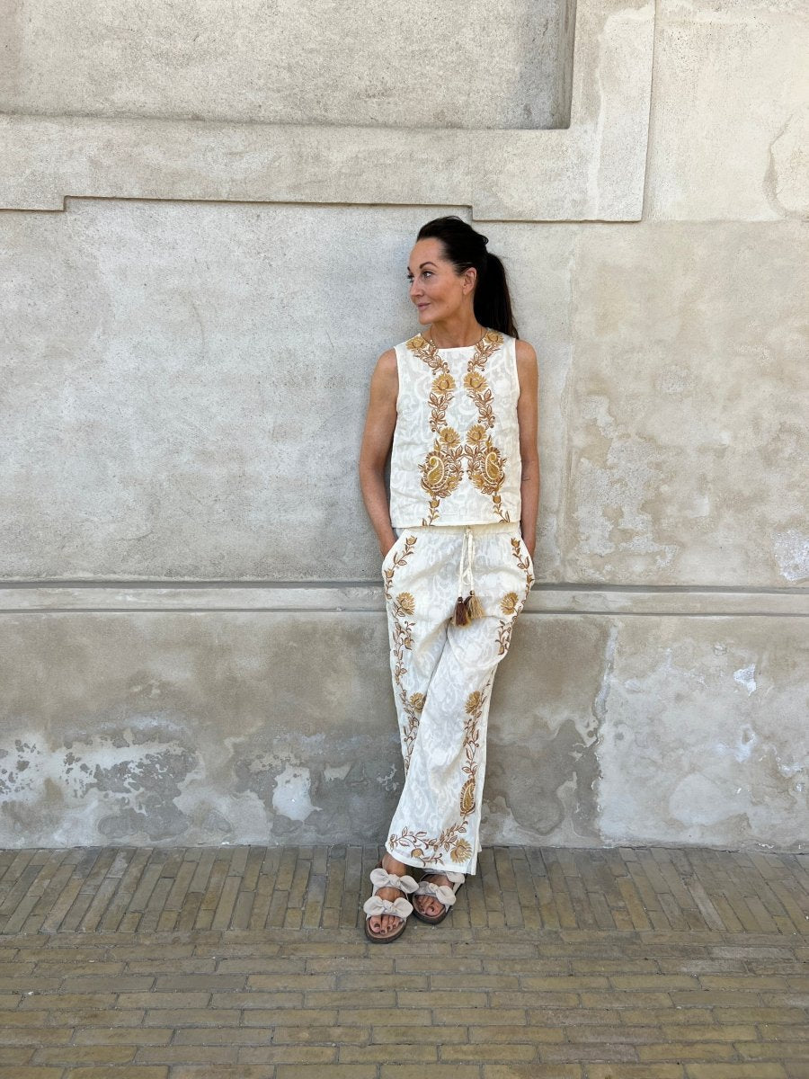 Ivory bohemian pants - Aaberg DK