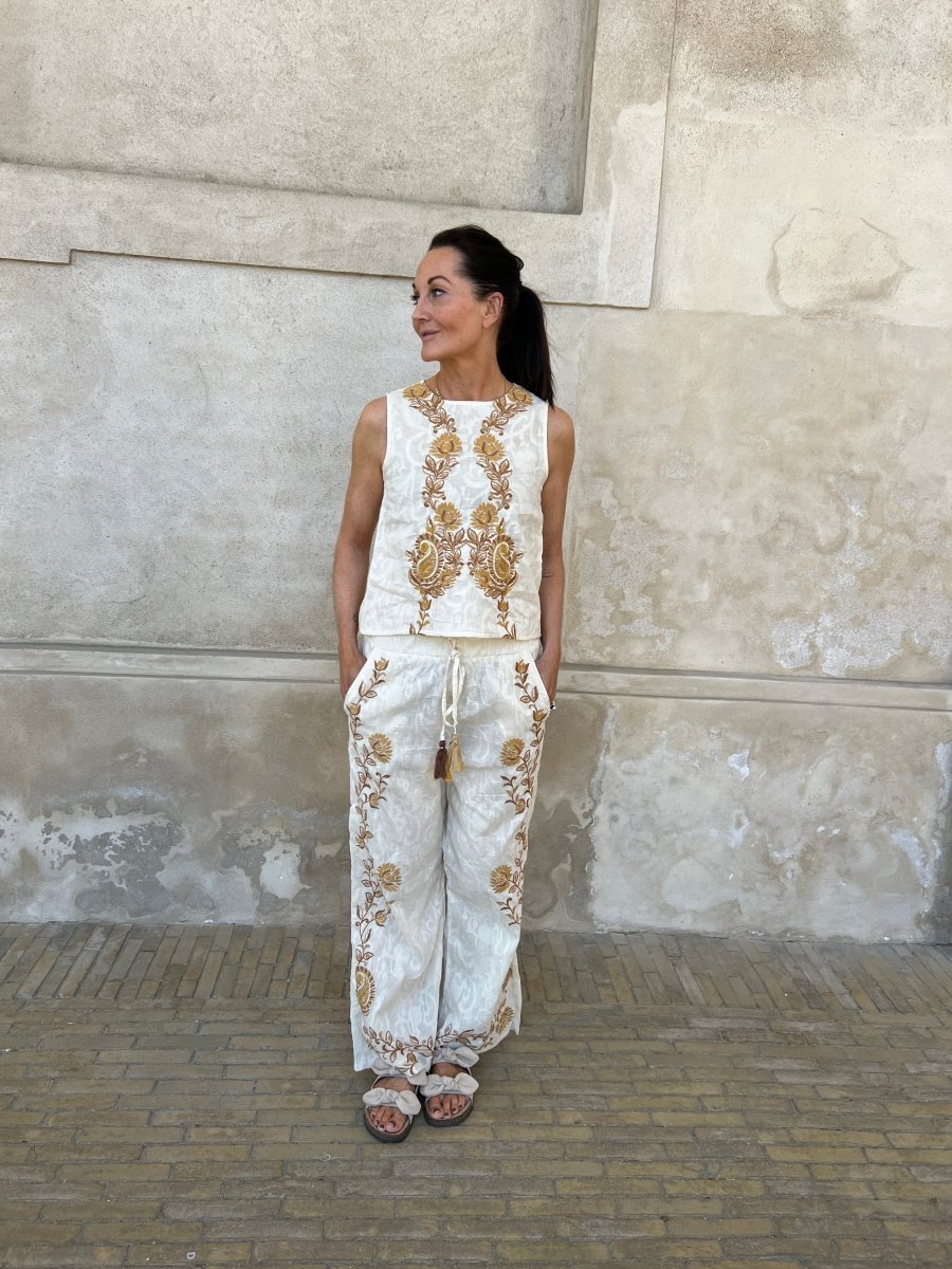Ivory bohemian pants - Aaberg DK