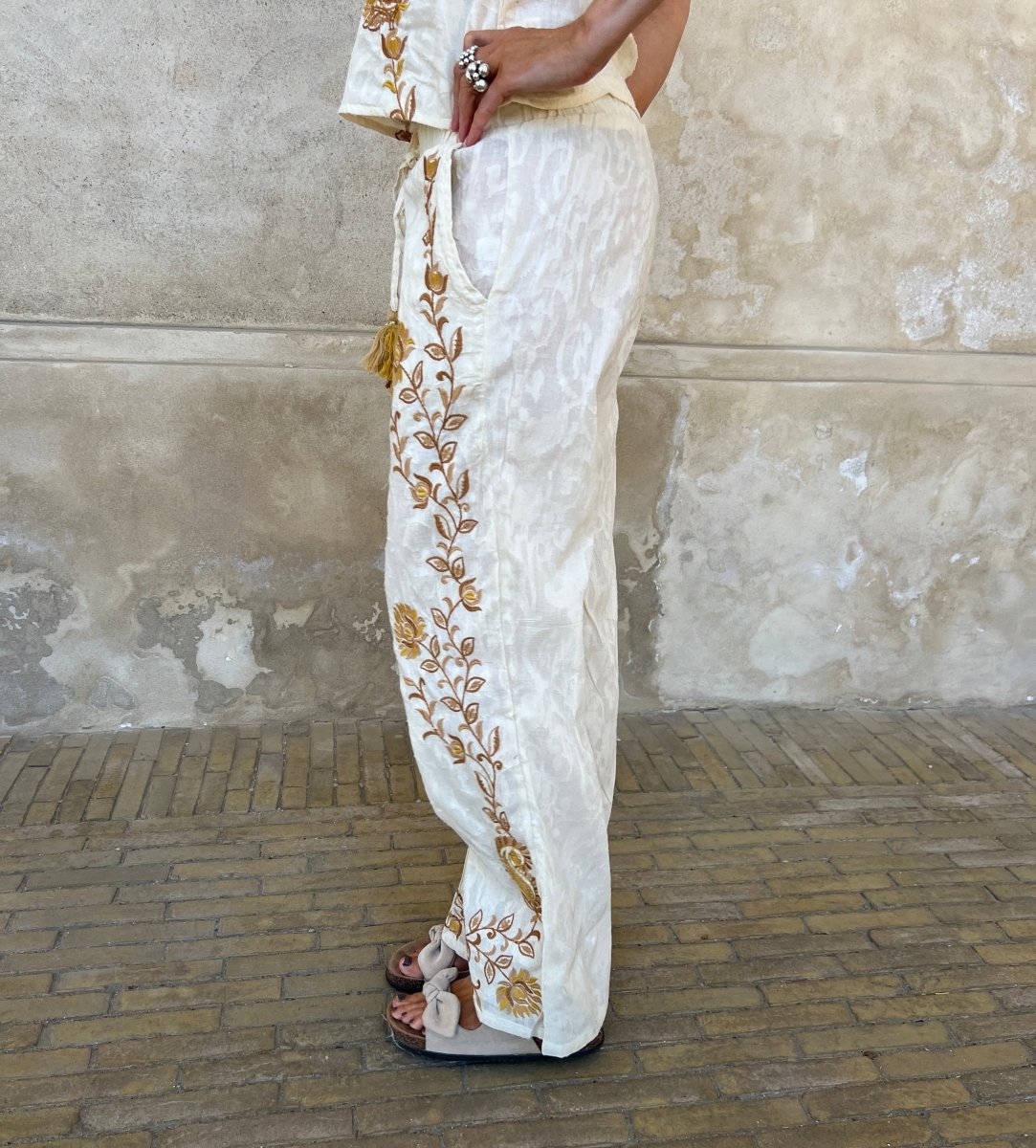 Ivory bohemian pants - Aaberg DK