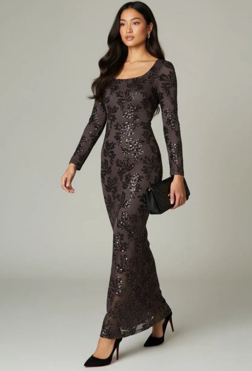 Joey chocolate maxi dress - Aaberg DK