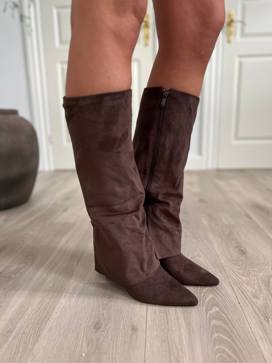Joia brown heel boot - Aaberg DK