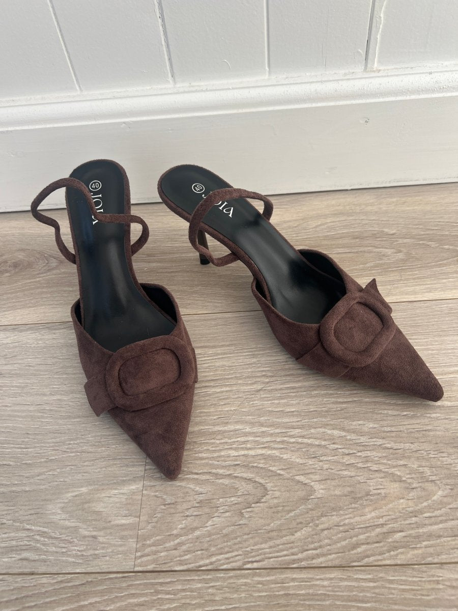 Joia dark brown pumps - Aaberg DK
