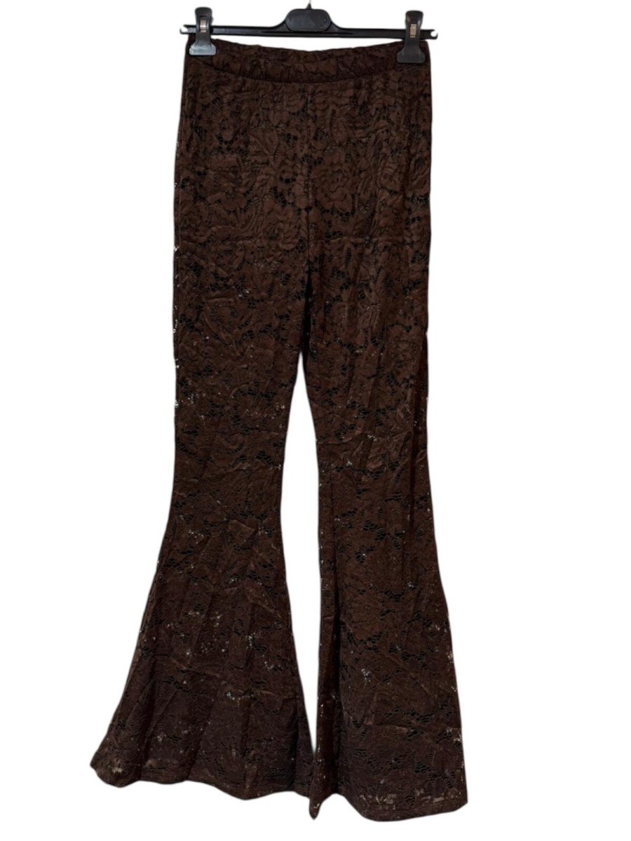 Kaia brown lace pants - Aaberg DK