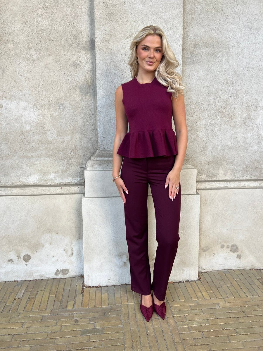 Kilky bordeaux wave top - Aaberg DK