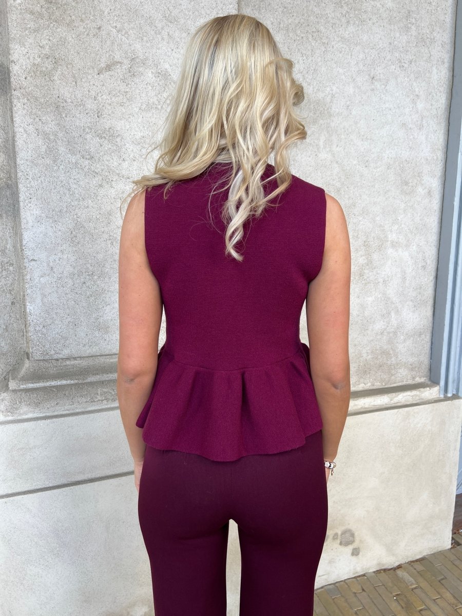 Kilky bordeaux wave top - Aaberg DK