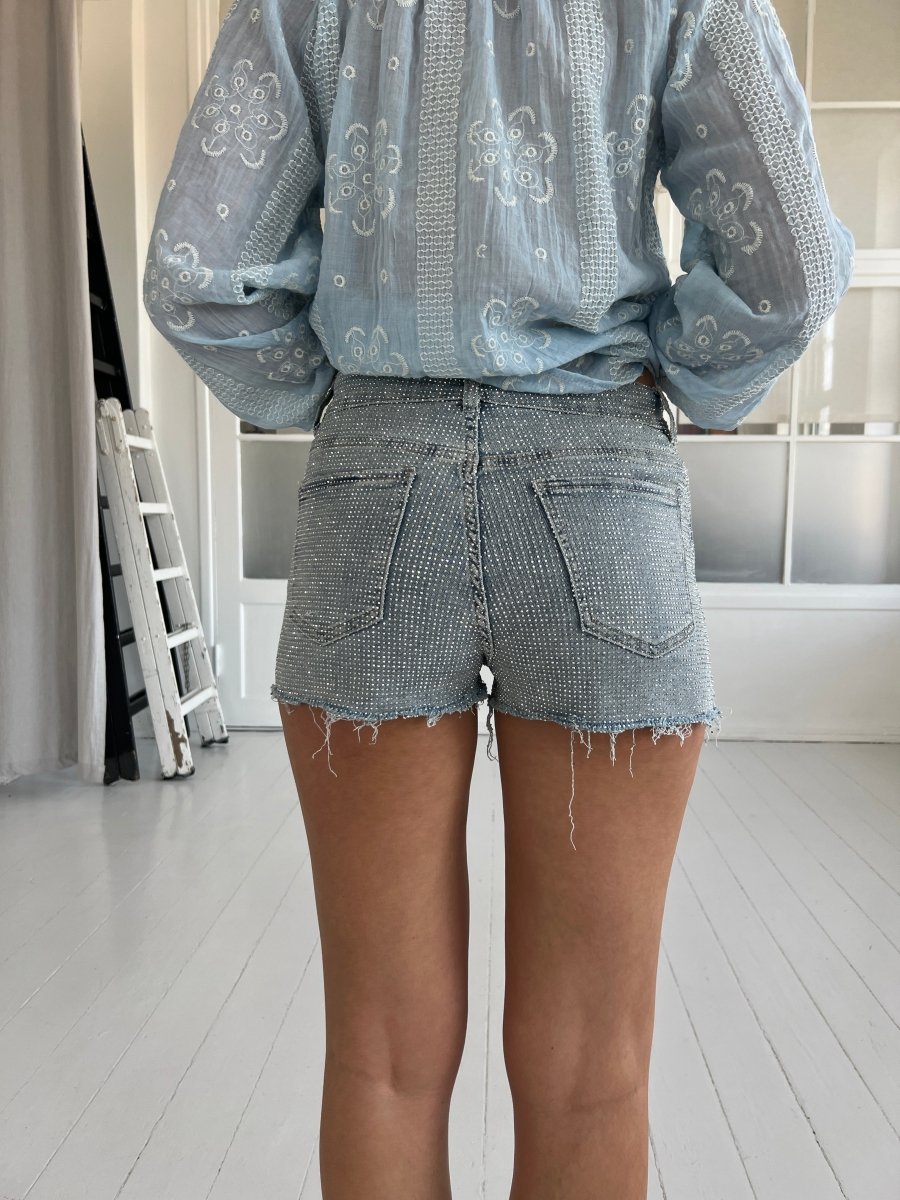 Laulia rhinestone shorts - Aaberg DK