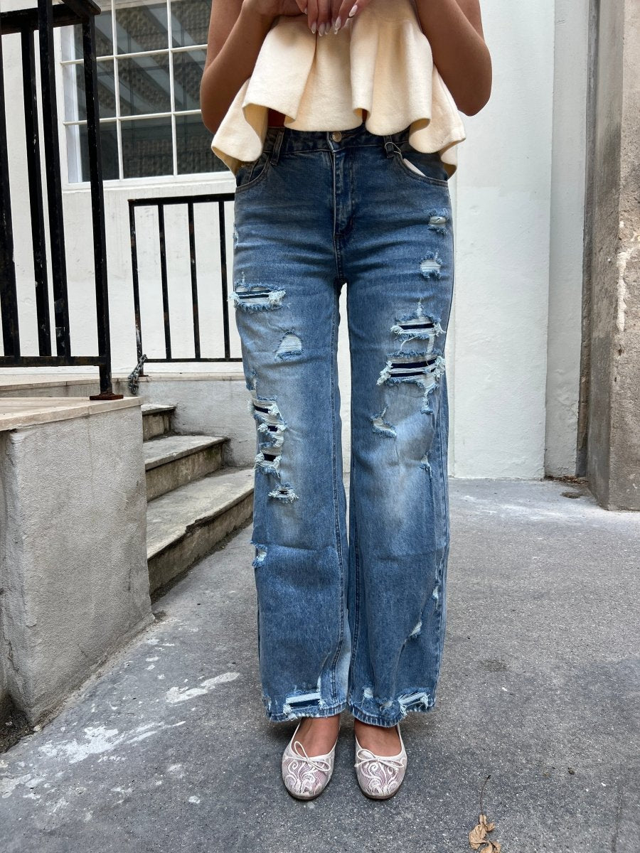 Laulia ripped dad jeans - Aaberg DK