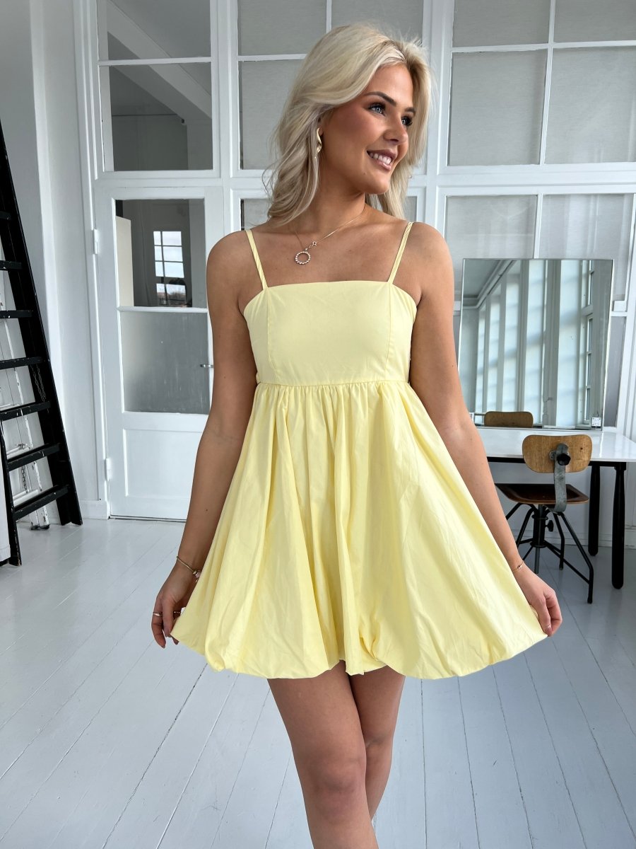 Maya yellow bow dress - Aaberg DK