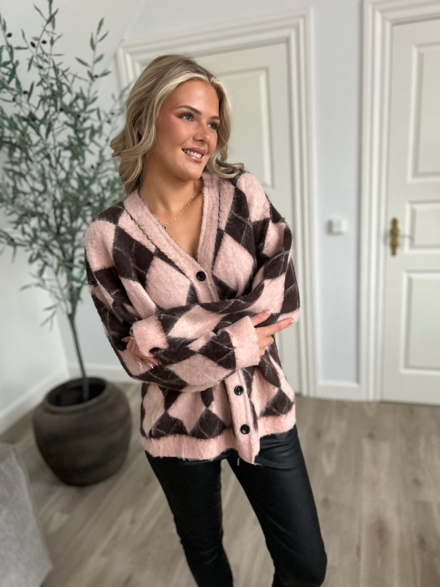 Mochy oversized diamond cardigan - Aaberg DK