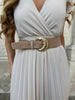 Nora elastic belt beige