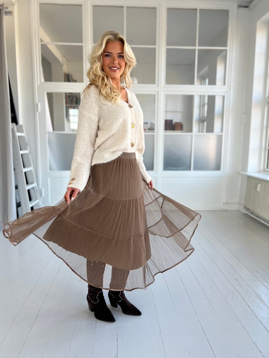 Orice Taupe tulle skirt - Aaberg DK