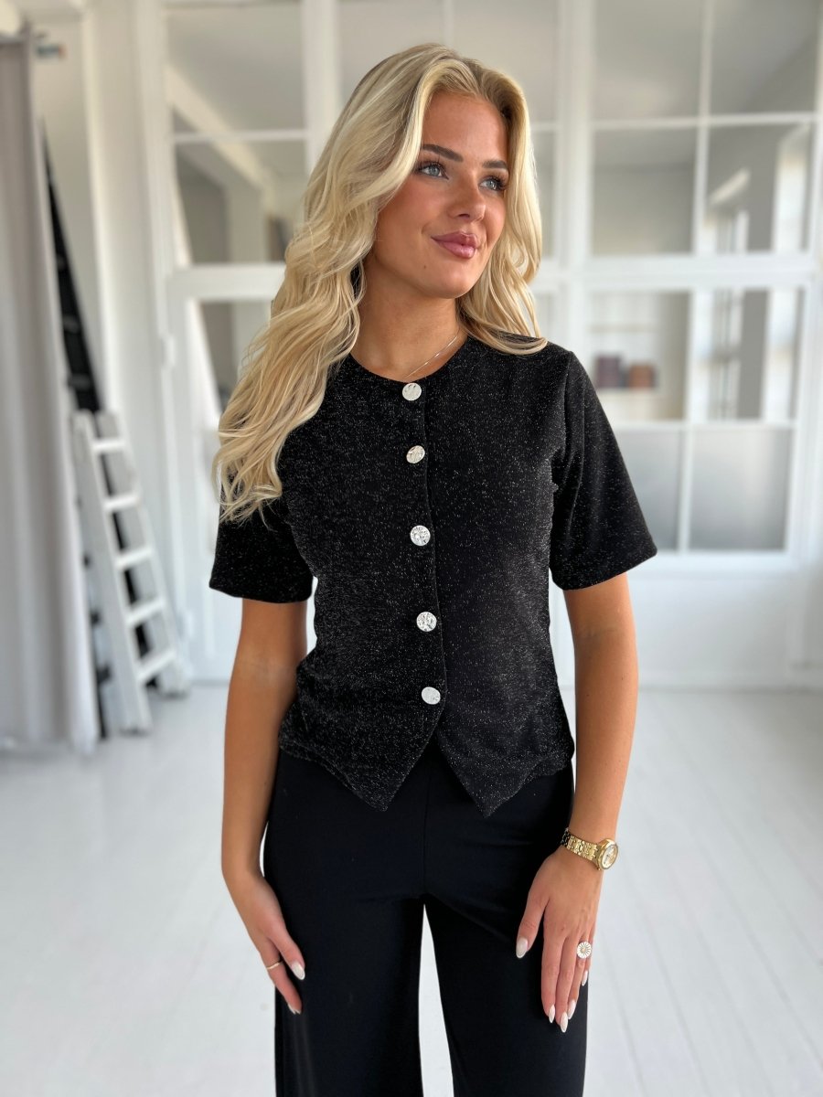 Sisters Point Gova Blouse Black/Silver - Aaberg DK