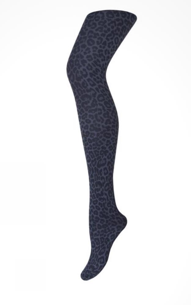 Sneaky fox antracite leopard strømpebuks - Aaberg DK