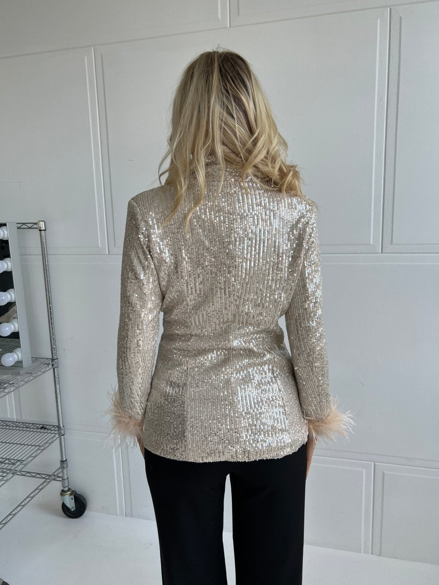 Soky silver sequins blazer - Aaberg DK