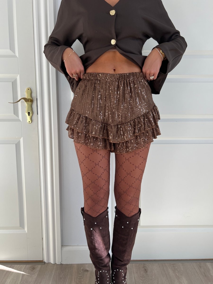 Sonia Shorts With Sequin Ruffle - Aaberg DK