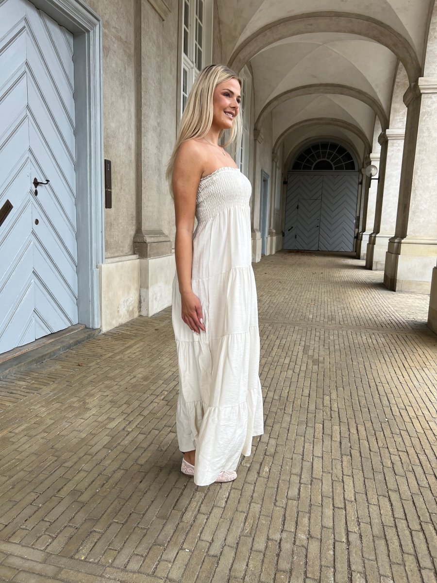 Syma beige summer dress - Aaberg DK